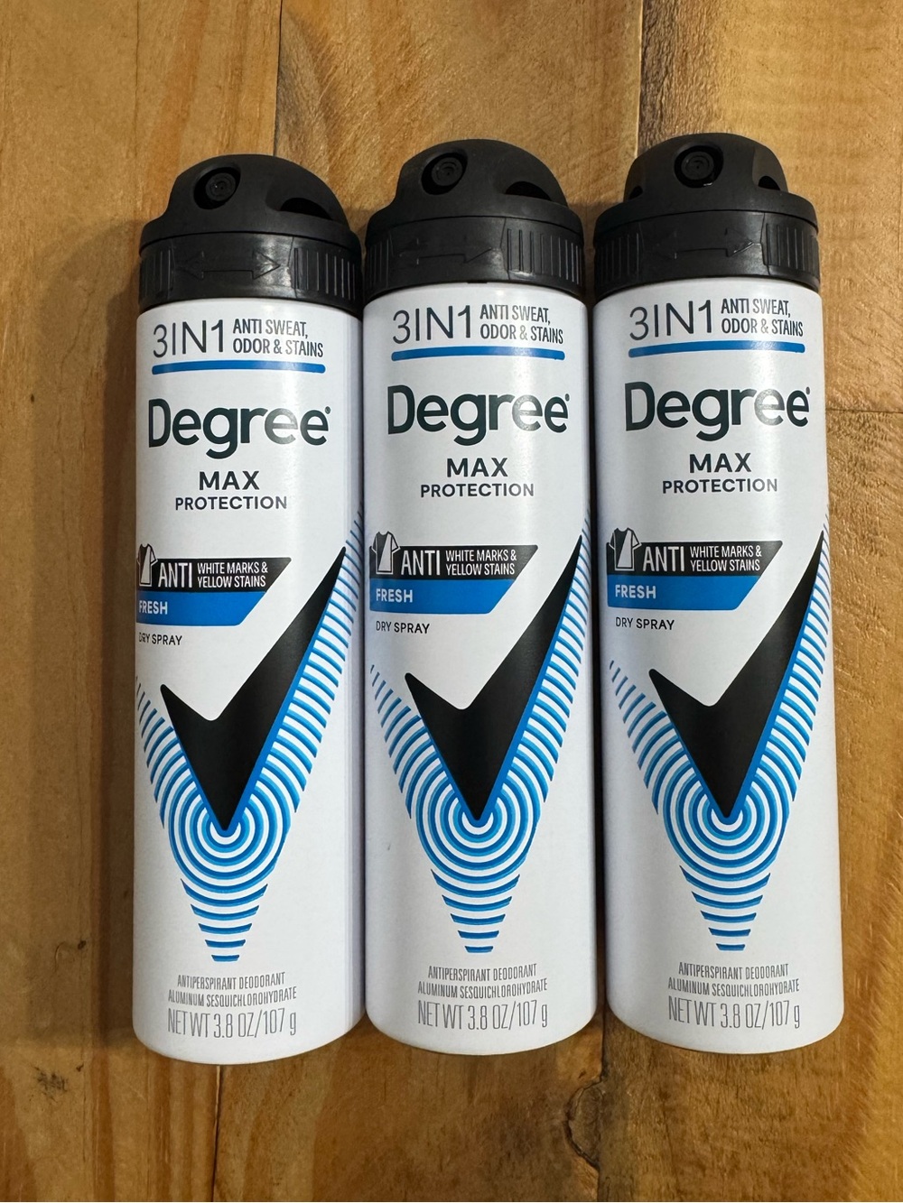 (3) Degree Men Max Protection 3-in-1 Anti-Sweat Odor & Stains Dry Spray Fresh